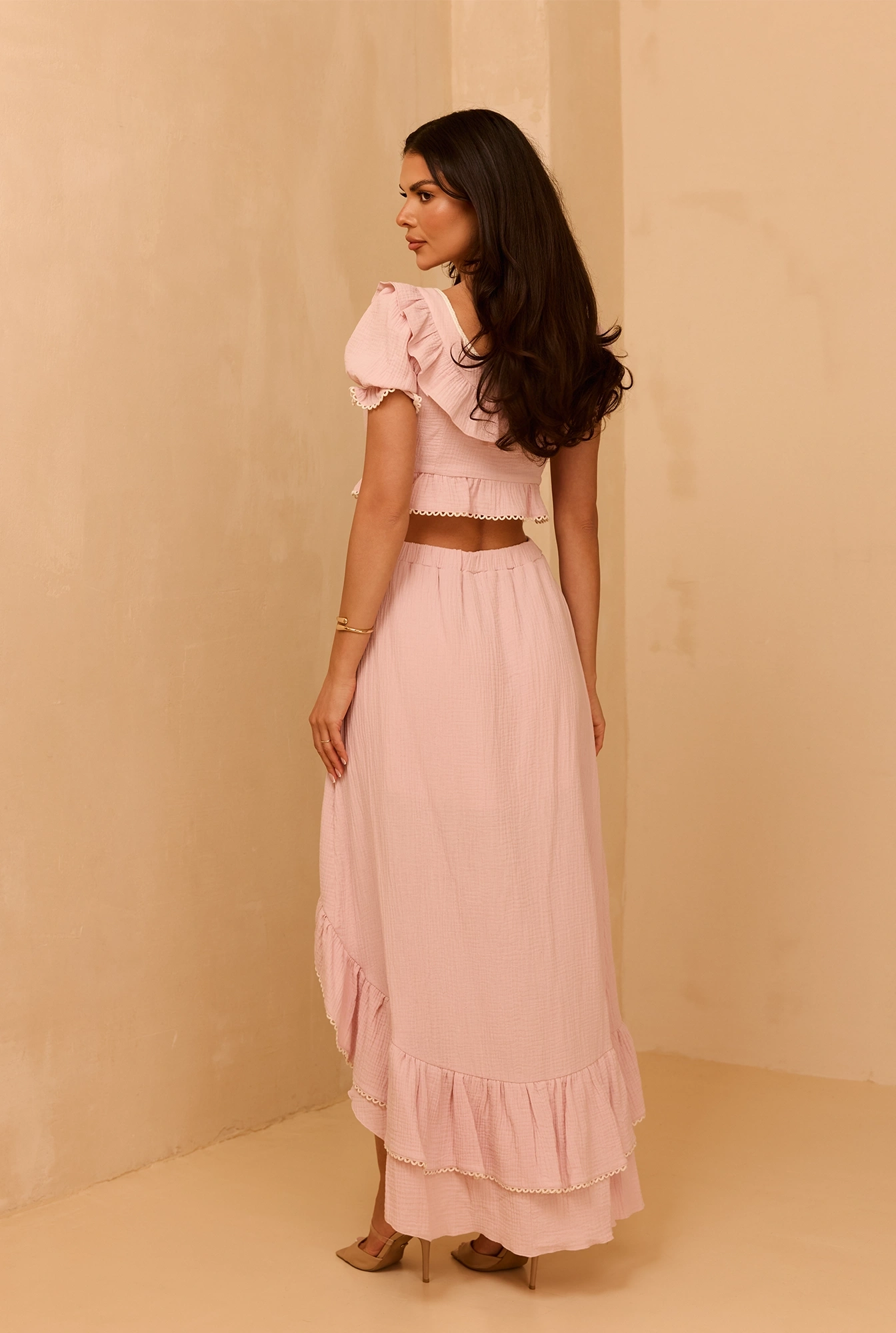 Set Ester Pink - bavlněný set ve sváteční růžové